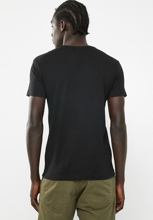STYLE REPUBLIC - Casual slogan short sleeve T-shirt - black
