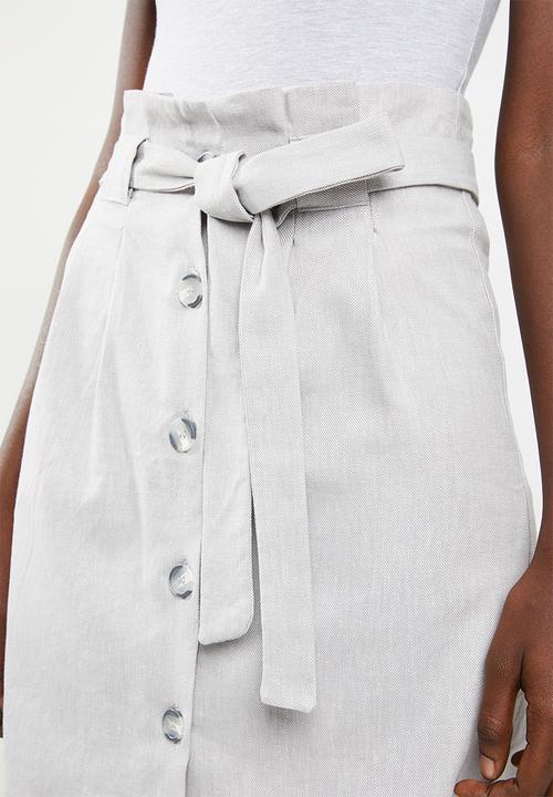c(inch) - Paperbag mini skirt - grey