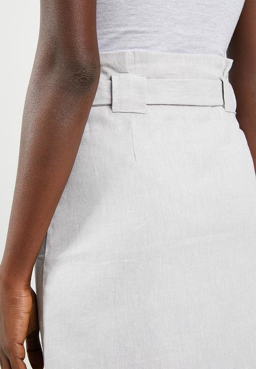 c(inch) - Paperbag mini skirt - grey