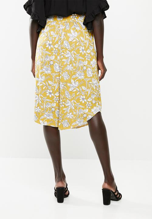 edit - Fit and flare skirt - yellow