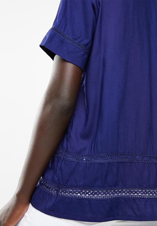 edit - Pintuck blouse - blue