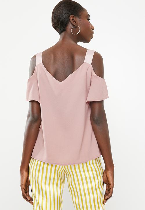 c(inch) - Cold shoulder blouse - rose