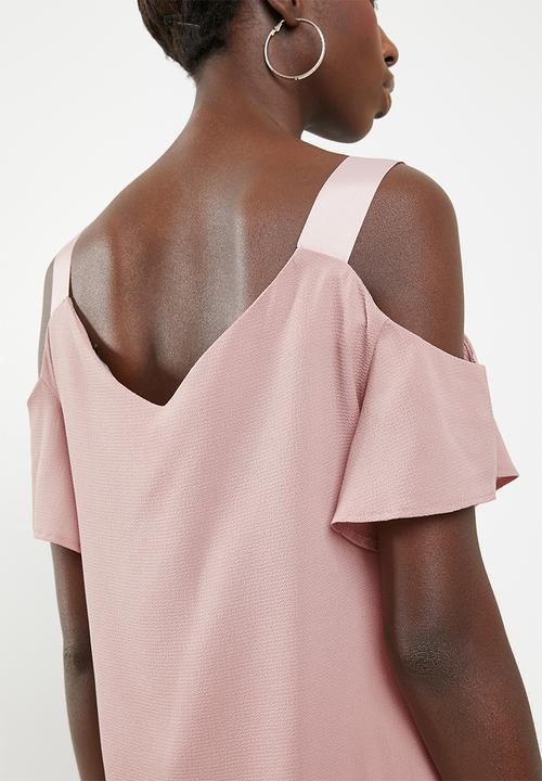 c(inch) - Cold shoulder blouse - rose