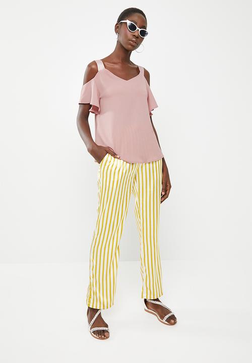 c(inch) - Cold shoulder blouse - rose