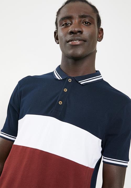 Superbalist - Pique short sleeve slim fit blocked polo - multi