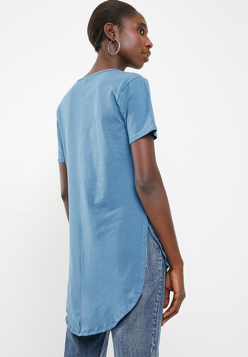 c(inch) - High-low T-shirt - blue