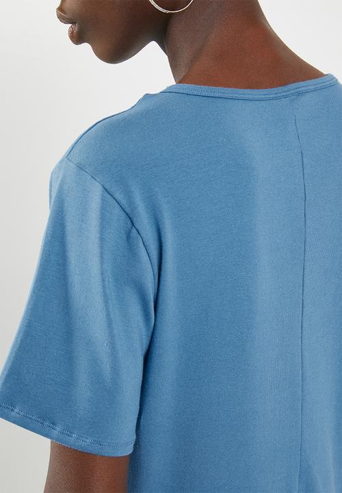 c(inch) - High-low T-shirt - blue