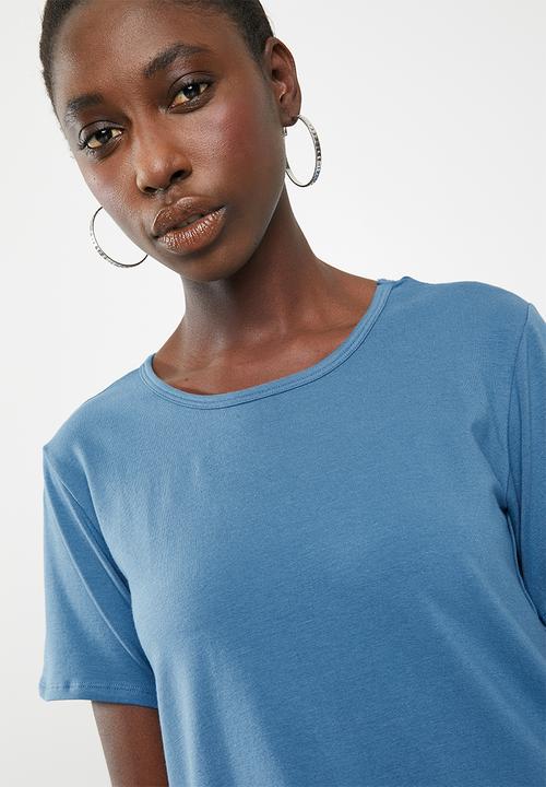 c(inch) - High-low T-shirt - blue