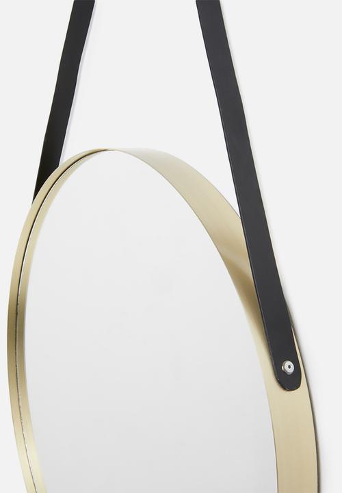 Present Time - Balanced mirror - round gold rim
