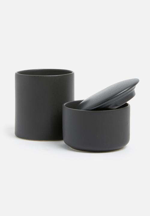 Urchin Art - Storage canister - matte black