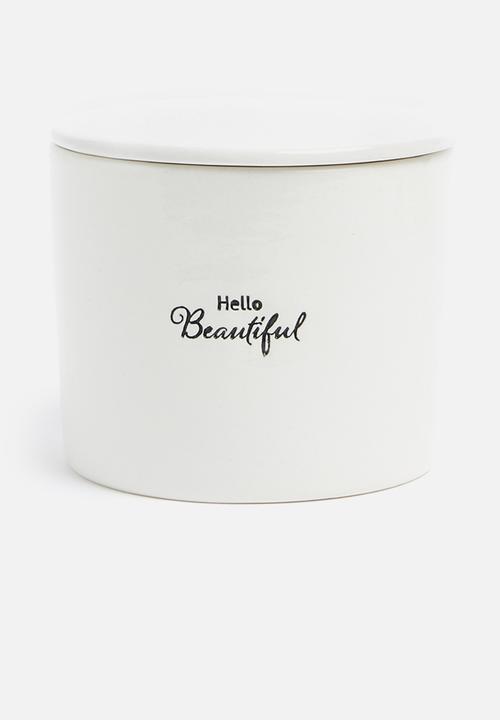 Urchin Art - Sweet nothings canister set - white