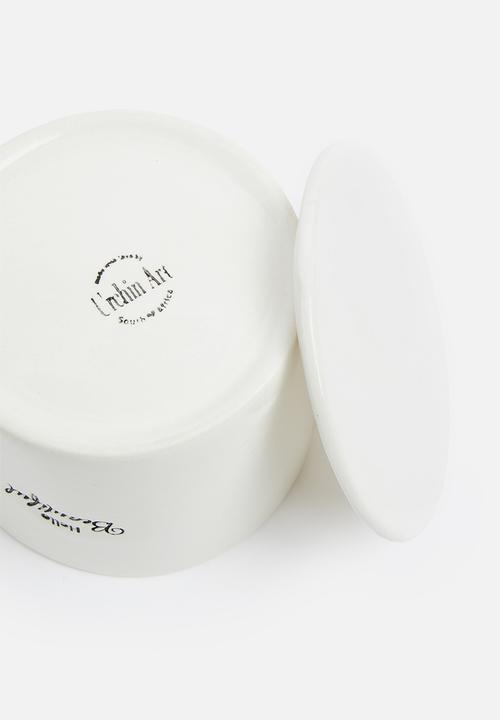 Urchin Art - Sweet nothings canister set - white