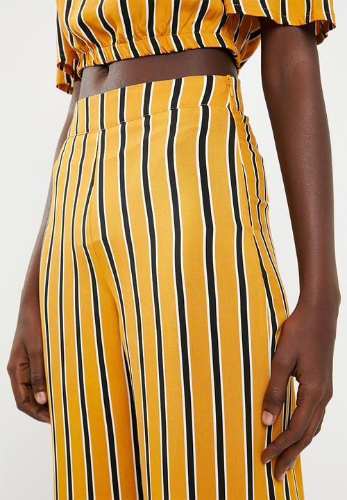 STYLE REPUBLIC - Wide leg pants - mustard & black 