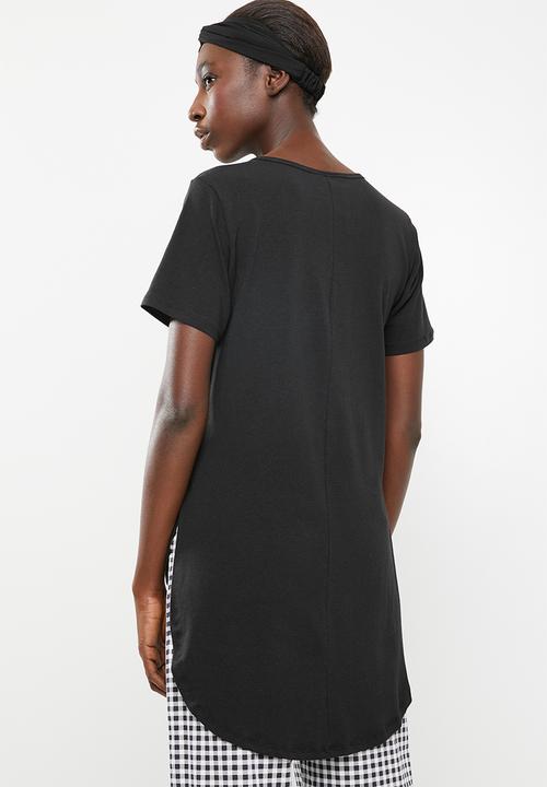 c(inch) - High-low T-shirt - black