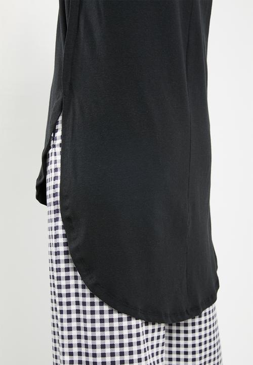 c(inch) - High-low T-shirt - black
