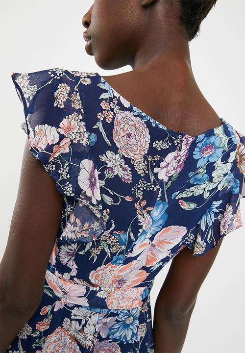 Revenge - Floral tea dress - navy