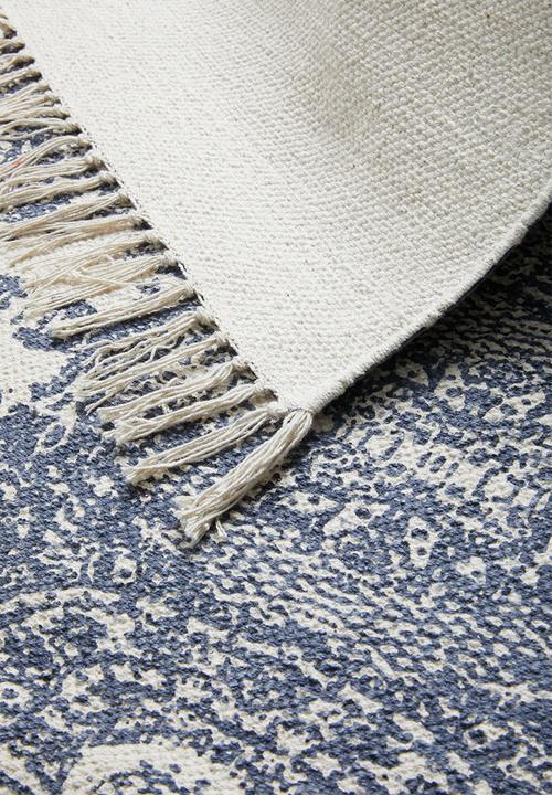 Sixth Floor - Topaz printed rug - blue