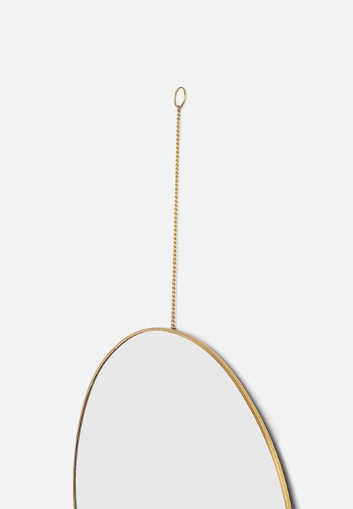 Sixth Floor - Delilah mirror - large - brass