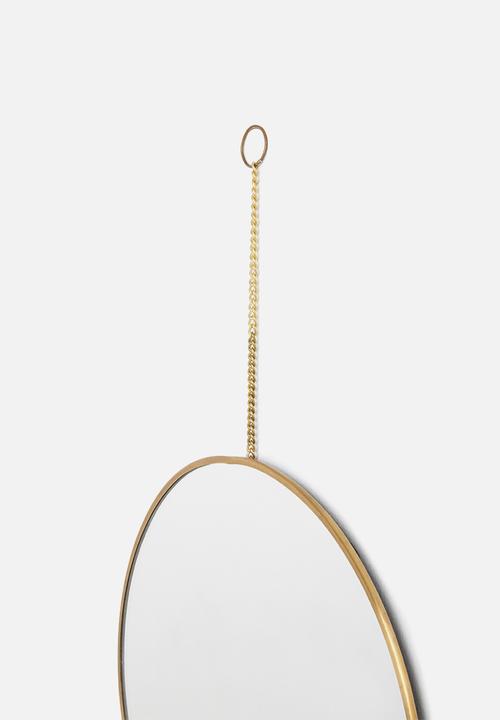 Sixth Floor - Delilah mirror - small - brass