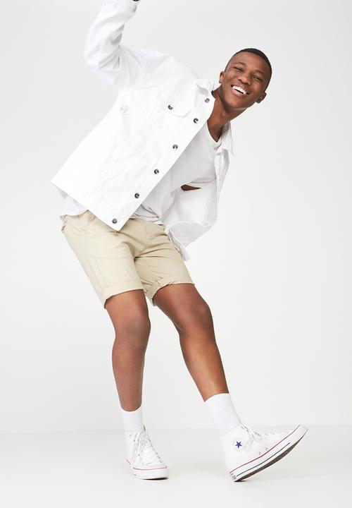 Cotton On - Washed chino short - beige