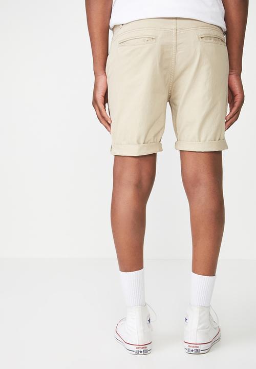 Cotton On - Washed chino short - beige