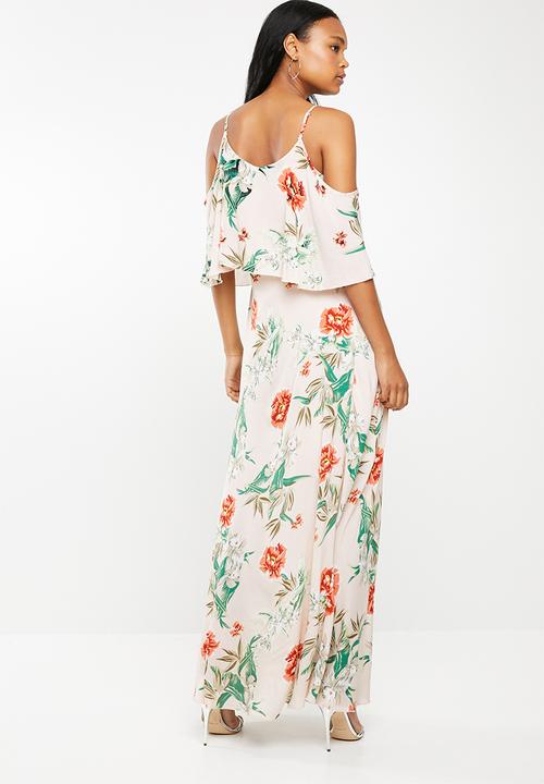 G Couture - Strappy maxi with top overlay - multi 