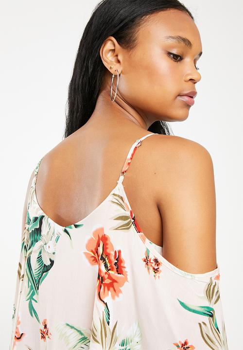 G Couture - Strappy maxi with top overlay - multi 