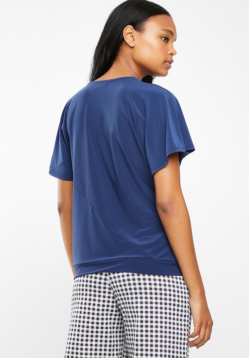 edit - Side tie top - blue