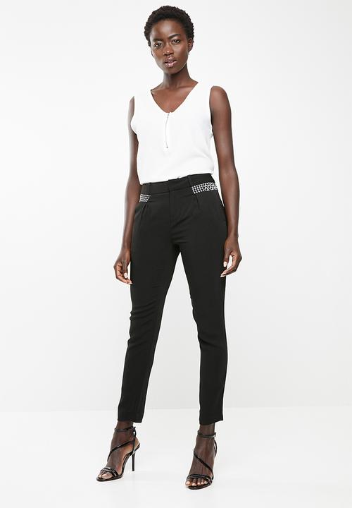 edit - Slim leg pants - black