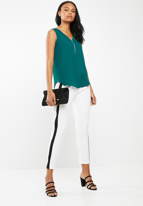 edit - Zip front top - green