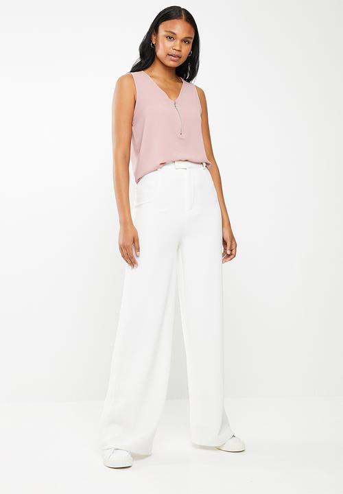 edit - Zip front top - pink