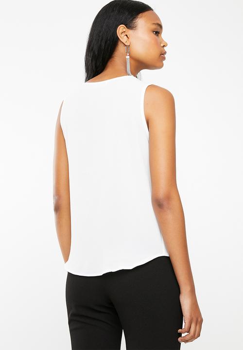 edit - Zip front top -  white