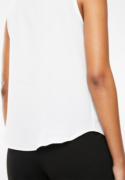 edit - Zip front top -  white