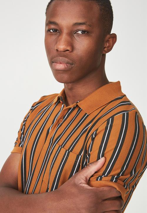 Cotton On - Icon polo - mustard & black 