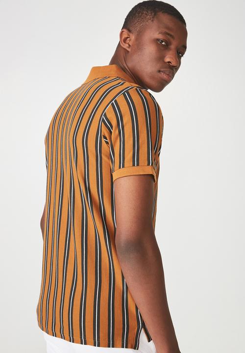 Cotton On - Icon polo - mustard & black 