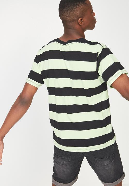 Cotton On - Downtown loose fit tee - green & black
