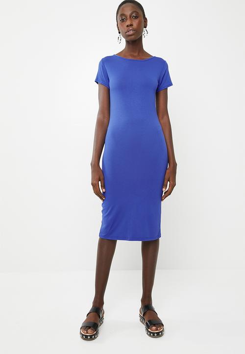 c(inch) - Fitted T-shirt dress - blue
