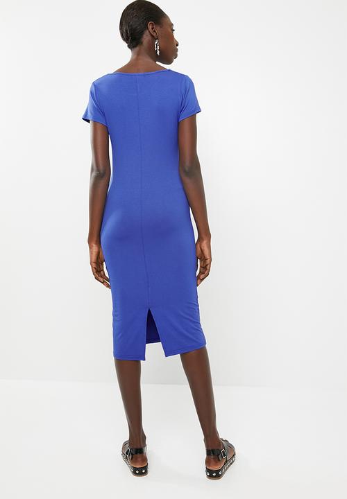 c(inch) - Fitted T-shirt dress - blue