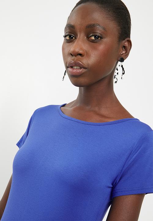 c(inch) - Fitted T-shirt dress - blue