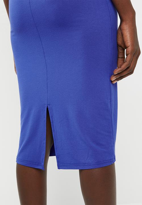c(inch) - Fitted T-shirt dress - blue