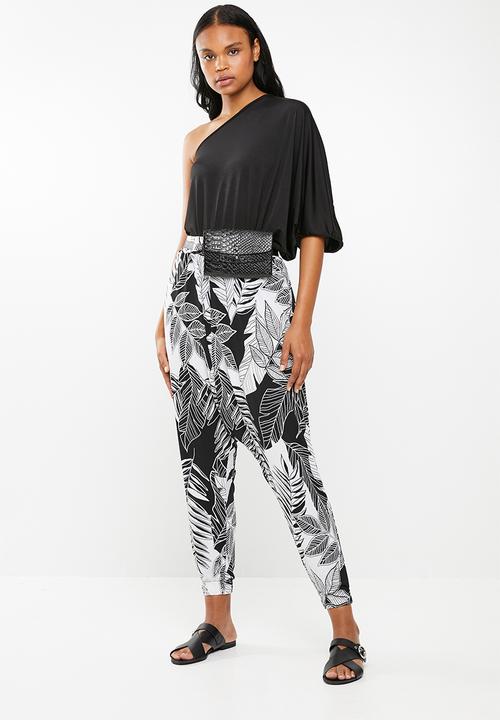 RUFF TUNG - One shoulder top - black 