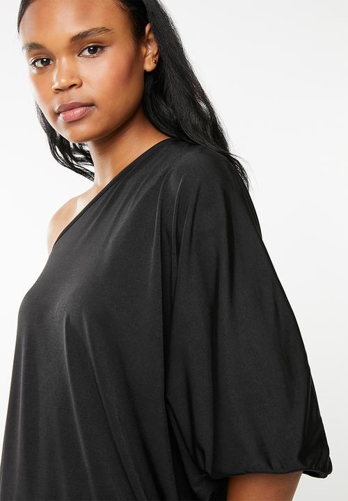 RUFF TUNG - One shoulder top - black 