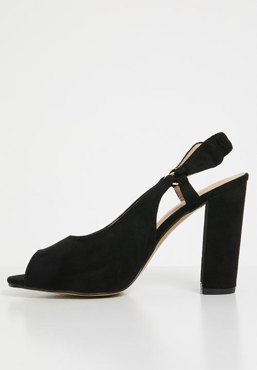 Plum - Ankle strap heels - black