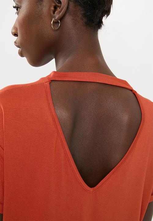 Superbalist - Tee with v back - tan