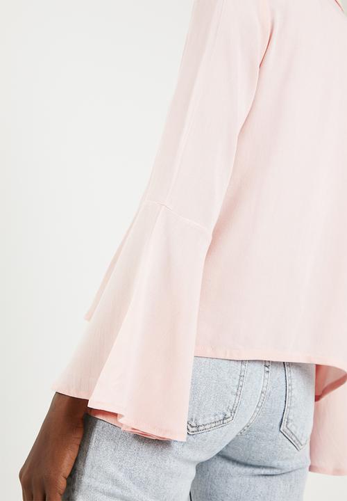 Superbalist - Bell sleeve shirt - pink