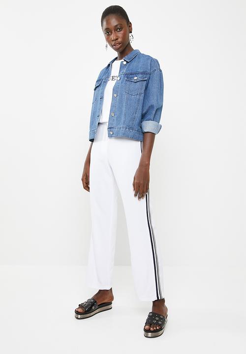 STYLE REPUBLIC - Racing stripe smart pants - white