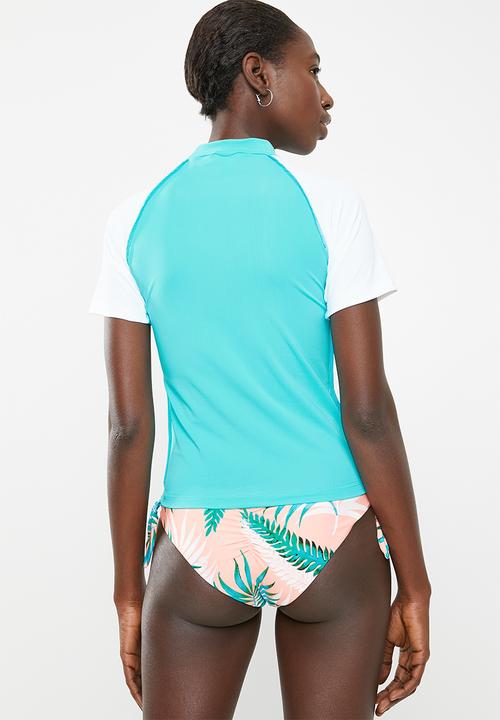 Rip Curl - Ocean basic short sleeve rashvest  - blue