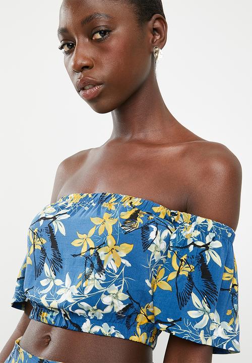 STYLE REPUBLIC - Bardot crop top - multi
