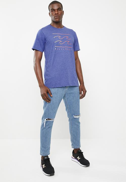 Billabong  - Flatline cotton tee - blue