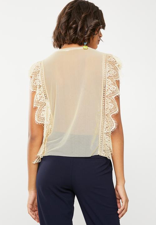 ONLY - Eduna lace blouse - peach